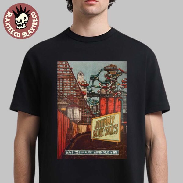 Johnny Blue Skies The Armory Night 1 In Minneapolis MN On May 6 2025 Roller Coaster Art Unisex T-Shirt