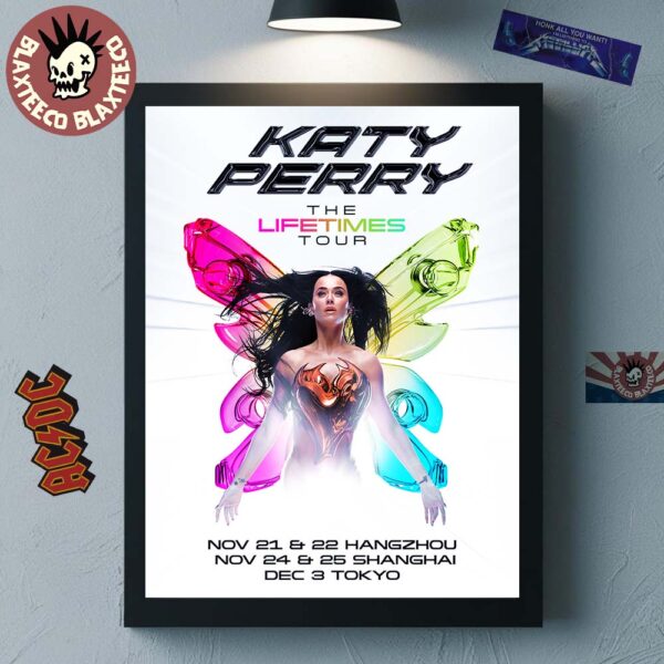 Katy Perry The Lifetimes Tour 2025 Asia Tour Dates Wall Decor Poster Canvas