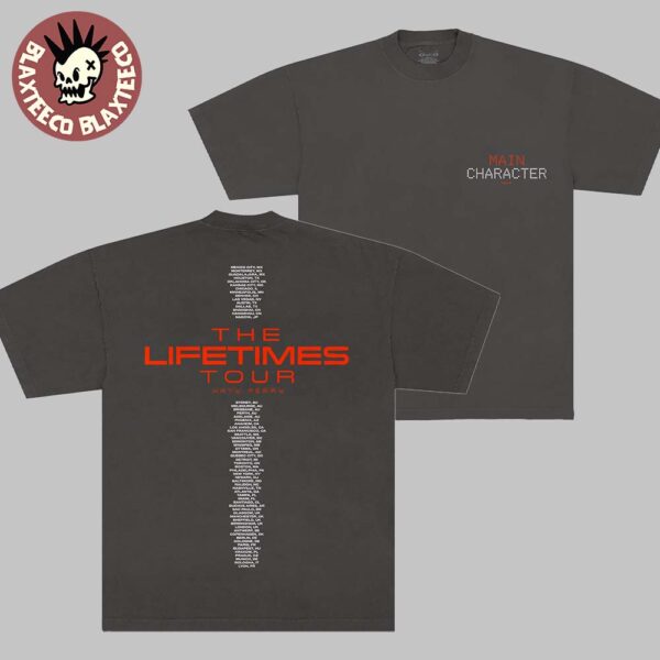 Katy Perry The Lifetimes Tour 2025 Main Character Tour Two Sided Tee
