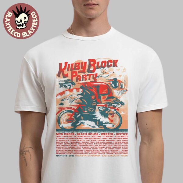 Kilby Block Party 2025 Official Poster In Salt Lake City Utah At Utah State Fairpark On May 15-18 2025 Essentials T-Shirt