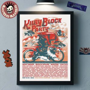 Kilby Block Party 2025 Official Poster In Salt Lake City Utah At Utah State Fairpark On May 15-18 2025 Home Decor Poster Canvas