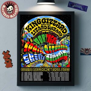 King Gizzard And The Lizard Wizard Europe Residency Tour 2025 Poster Tour Dates Home Decor Poster Canvas