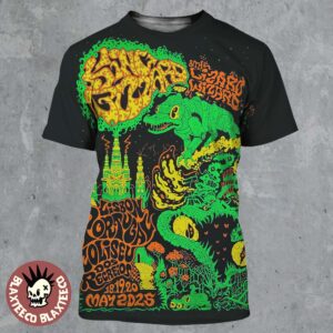 King Gizzard And The Lizard Wizard Lisbon Portugal 2025 Shows Poster At Coliseu Dos Recreios On May 18 19 20 2025 Green Gator All Over Print Shirt