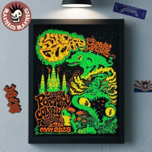 King Gizzard And The Lizard Wizard Lisbon Portugal 2025 Shows Poster At Coliseu Dos Recreios On May 18 19 20 2025 Green Gator Home Decor Poster Canvas