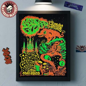 King Gizzard And The Lizard Wizard Lisbon Portugal 2025 Shows Poster At Coliseu Dos Recreios On May 18 19 20 2025 Orange Gator Wall Decor Poster Canvas