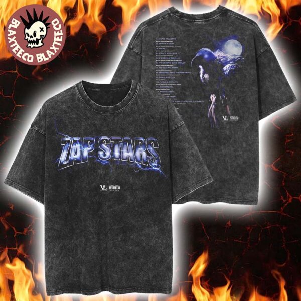 Kodak Black Zap Stars Mixtape Cover And Track List Two Sided Retro Washed T-Shirt