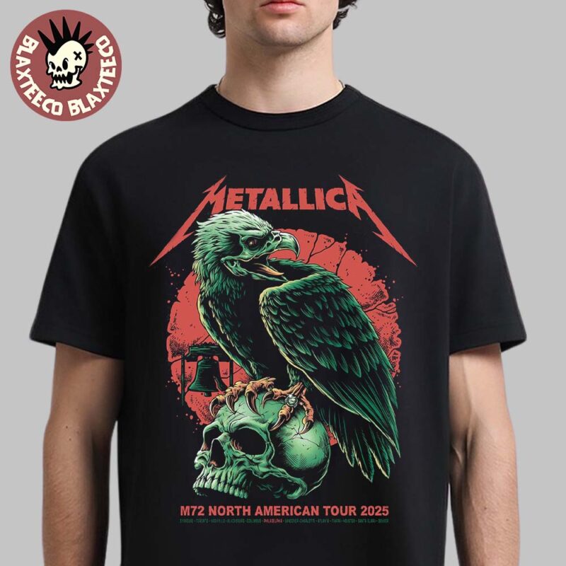 Metallica M72 Philly 2025 Pop Up Shop Poster In Philadelphia Pennsylvania At United States Lincoln Financial Field On May 23 And 25 2025 Eagle Art Essentials T Shirt