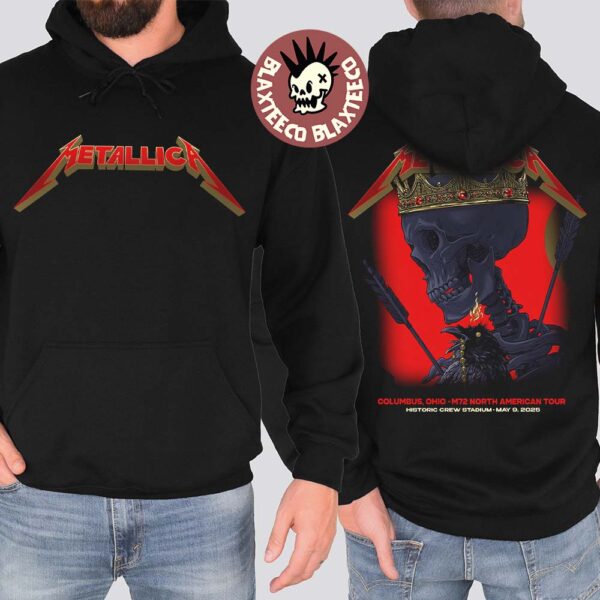 Metallica M72 Sonic Temple 2025 Night 1 Venue Hoodie In Columbus Ohio At Crew Stadium On May 9 2025 M72 North American Tour Two Sided Hoodie