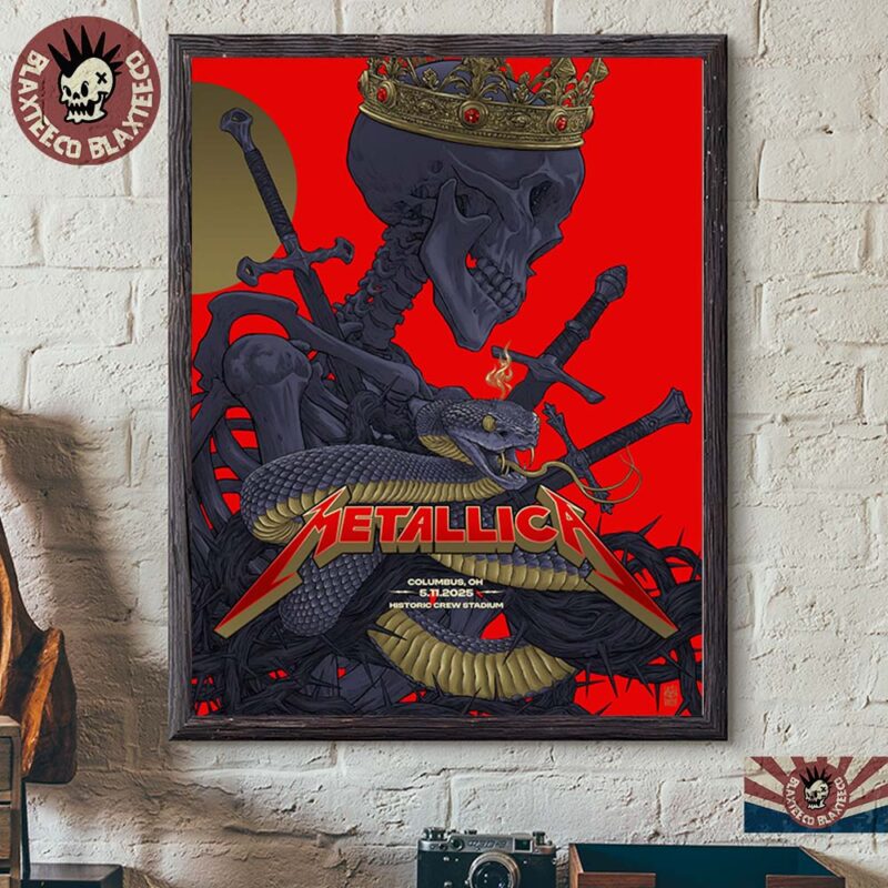 Metallica M72 Sonic Temple 2025 Night 2 Venue Poster In Columbus Ohio At Historic Crew Stadium On May 11 2025 Home Decor Poster Canvas