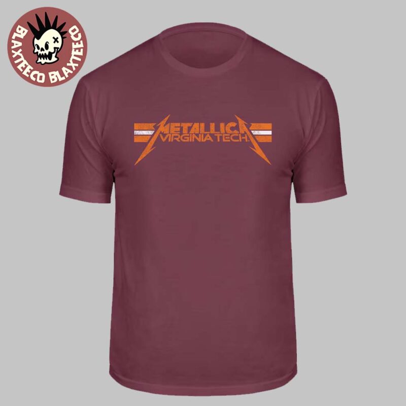 Metallica Virginia Tech 2025 Logo Maroon Classic T Shirt