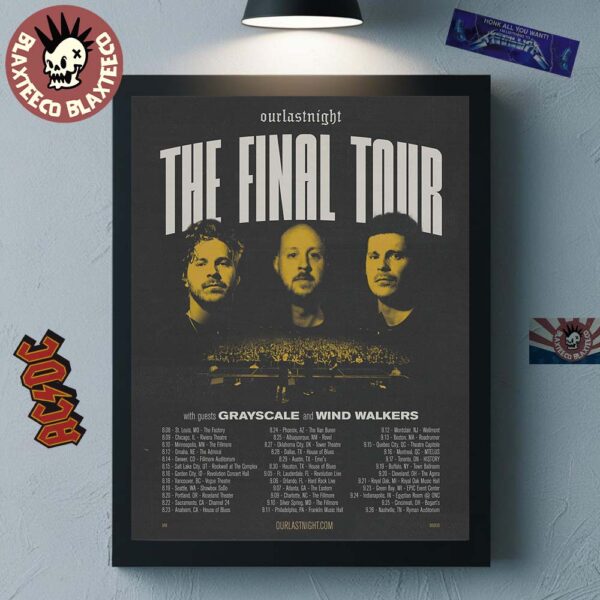 Our Last Night The Final Tour North American 2025 Schedule Tour Dates Home Decor Poster Canvas