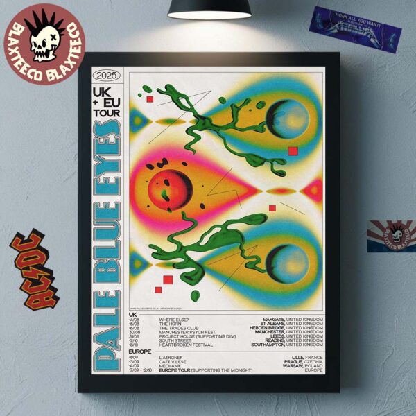 Pale Blue Eyes 2025 UK And EU Tour Schedule Dates Home Decor Poster Canvas