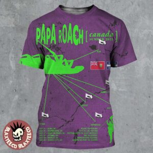Papa Roach Canada Summer 2025 Tour Dates Celebrate 25 Years Of Infest All Over Print Shirt