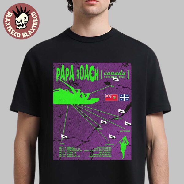 Papa Roach Canada Summer 2025 Tour Dates Celebrate 25 Years Of Infest Unisex T-Shirt