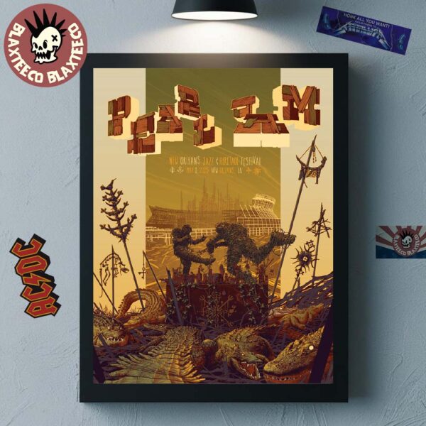 Pearl Jam Event Poster 2025 New Orleans Jazz And Heritage Festival In New Orleans LA On May 3 2025 Home Decor Poster Canvas