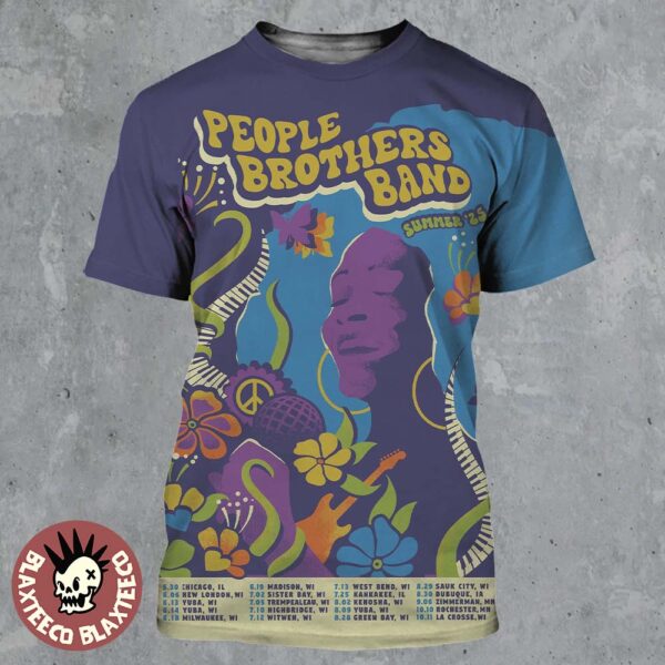 People Brothers Band Summer 2025 North American Tour Dates All Over Print Shirt