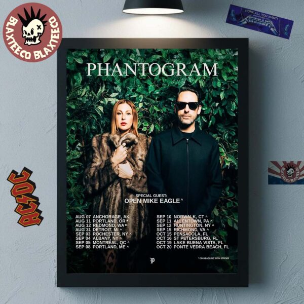 Phantogram With Special Guest Open Mike Eagle Tour 2025 Schedule Home Decor Poster Canvas
