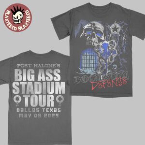 Post Malone X Dallas Cowboys Doomsday Defense Big Ass Stadium Tour Dallas Texas On May 9 2025 Two Sided T-Shirt
