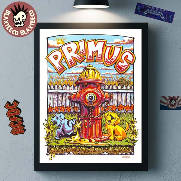 Primus Sessanta V2.0 Exclusive Poster In Noblesville IN At Ruoff Music Center On May 24 2025 Home Decor Poster Canvas
