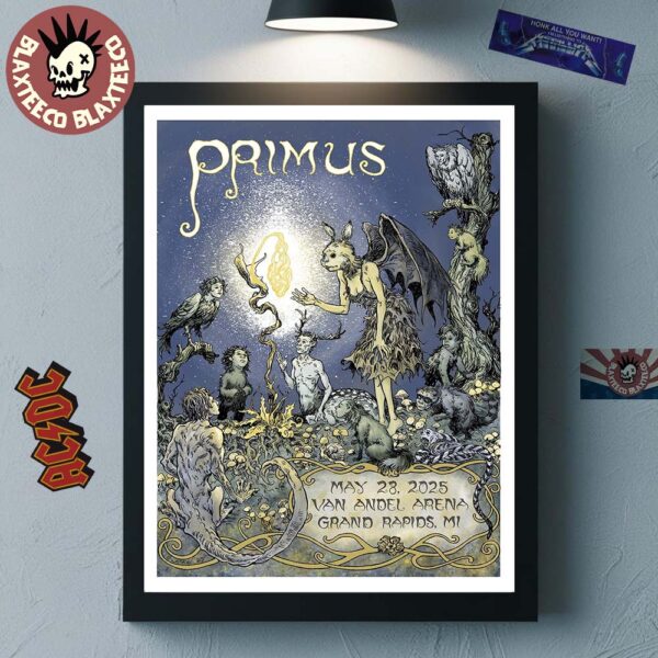 Primus Sessanta V2.0 Grand Rapids Michigan 2025 Exclusive Concert Poster At Van Andel Arena On May 28 2025 Home Decor Poster Canvas