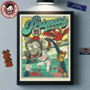 Primus Sessanta V2.0 Maryland Heights Missouri 2025 Exclusive Concert Poster At Hollywood Casino Amphitheater On May 29 2025 Home Decor Poster Canvas