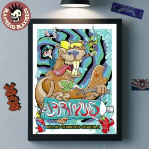 Primus Sessanta V2.0 Philadelphia Pennsylvania 2025 Concert Poster At TD Pavilion At the Mann Center On May 15 2025 Home Decor Poster Canvas