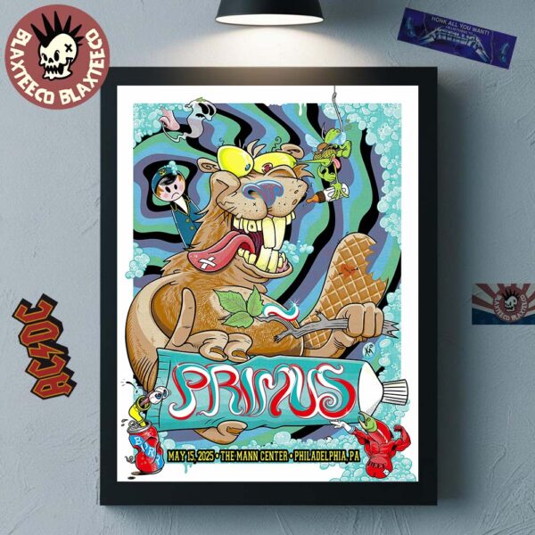 Primus Sessanta V2.0 Philadelphia Pennsylvania 2025 Concert Poster At TD Pavilion At the Mann Center On May 15 2025 Home Decor Poster Canvas