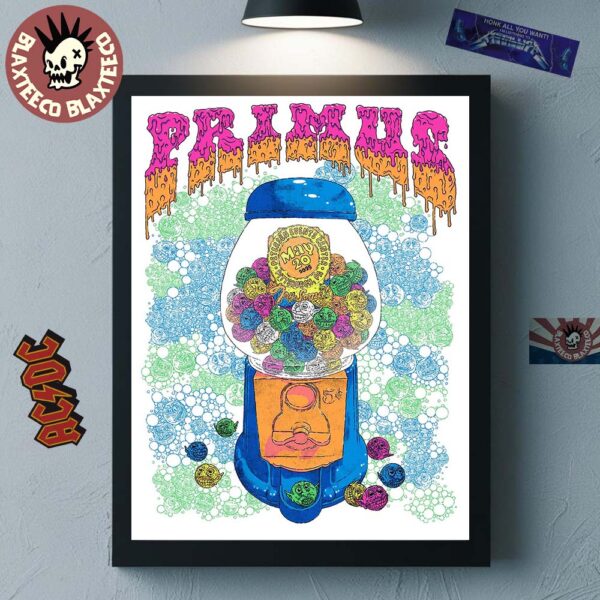Primus Sessanta V2.0 Pittsburgh PA 2025 Event Poster At Petersen Events Center On May 20 2025 Devils Gacha Machine Art Home Decor Poster Canvas