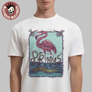 Primus Sessanta V2.0 Tampa Florida 2025 Concert Poster At MidFlorida Credit Union Amphitheatre On May 8 2025 Pink Flamingo Art Essentials T-Shirt