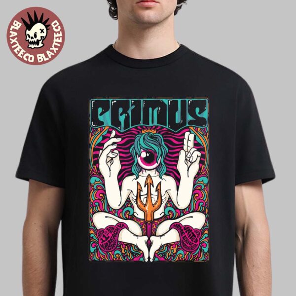 Primus Sessanta V2.0 Virginia Beach Virginia 2025 Exclusive Gig Poster At Veterans United Home Loans Amphitheater On May 11 2025 Essentials T-Shirt