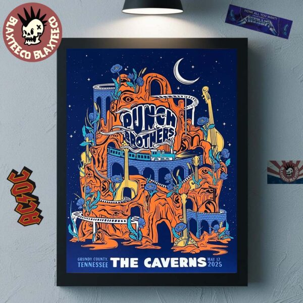 Punch Brothers The Carverns Concert Poster In Grundy County Tennessee On May 17 2025 Home Decor Poster Canvas
