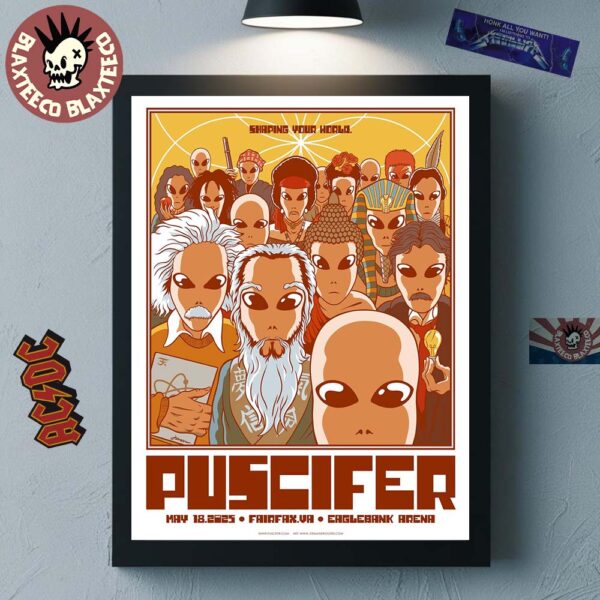 Puscifer Sessanta V2.0 Fairfax Virginia 2025 Concert Poster At Eagle Bank Arena On May 18 2025 Home Decor Poster Canvas