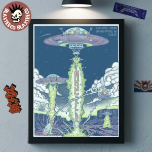 Puscifer Sessanta V2.0 Grand Rapids Michigan 2025 Exclusive Concert Poster At Van Andel Arena On May 28 2025 Alien Theme Art Home Decor Poster Canvas