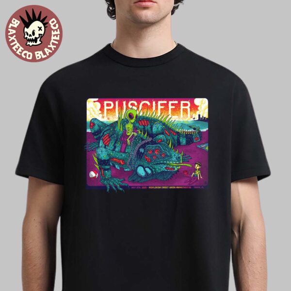 Puscifer Sessanta V2.0 Tampa Florida 2025 Concert Poster At MidFlorida Credit Union Amphitheatre On May 8 2025 Classic T-Shirt