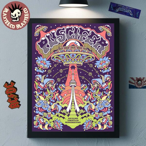 Puscifer Sessanta V2.0 Toronto Ontario 2025 Concert Poster At Budweiser Stage On May 22 2025 Home Decor Poster Canvas