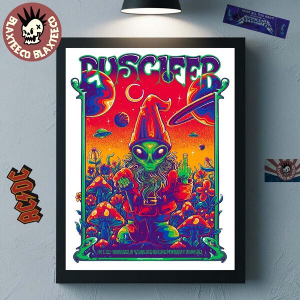Puscifer Sessanta V2.0 Virginia Beach Virginia 2025 Exclusive Gig Poster At Veterans United Home Loans Amphitheater On May 11 2025 Home Decor Poster Canvas
