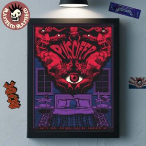 Puscifer With Sessanta V2.0 Charlotte North Carolina 2025 Exclusive Gig Poster At PNC Music Pavillion On May 10 2025 Poster Canvas For Home Decorations