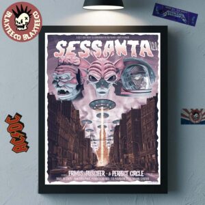 Sessanta V2.0 Philadelphia Pennsylvania 2025 Concert Poster At TD Pavilion At the Mann Center On May 15 2025 Three Heads Aliens Art Home Decor Poster Canvas