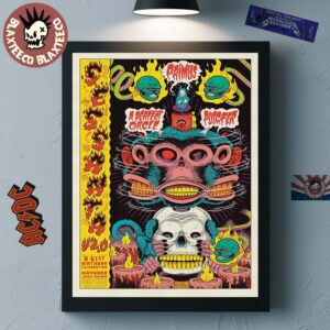 Sessanta V2.0 Tampa Florida 2025 Concert Poster At Midflorida Credit Union Amphitheatre On May 8 2025 Spinning Head Monkey Art Home Decor Poster Canvas