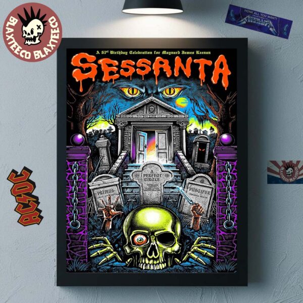 Sessanta V2.0 Virginia Beach Virginia 2025 Exclusive Gig Poster At Veterans United Home Loans Amphitheater On May 11 2025 Home Decor Poster Canvas