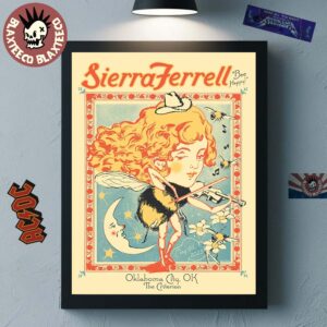 Sierra Ferrell Bee Happy Poster For Show In Oklahoma City OK At The Criterion On May 6 2025 Home Decor Poster Canvas