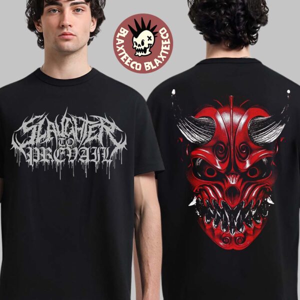 Slaughter To Prevail x Babymetal Merch Red Oni Mask Two Sided Unisex T-Shirt