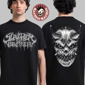 Slaughter To Prevail x Babymetal Merch White Oni Mask Two Sided Unisex T-Shirt