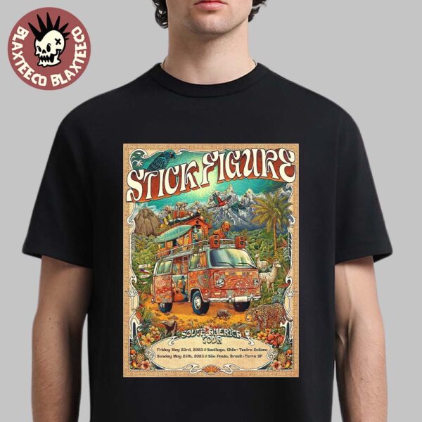 Stick Figure South America Tour 2025 In Chile And Brazil On May 23 And 25 2025 Classic T-Shirt