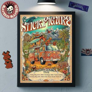Stick Figure South America Tour 2025 In Chile And Brazil On May 23 And 25 2025 Home Decor Poster Canvas