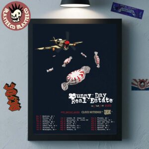 Sunny Day Real Estate US Canada And UK 2025 Tour Schedule Tour Dates Home Decor Poster Canvas