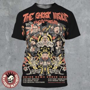 The Ghost Inside With Bleed From Within Going Down Under Tour Australia Tour 2025 Schedule Dates All Over Print Shirt