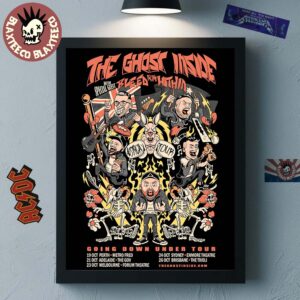 The Ghost Inside With Bleed From Within Going Down Under Tour Australia Tour 2025 Schedule Dates Home Decor Poster Canvas