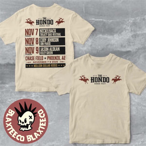 The Hondo Rodeo Fest 2025 Lineup In Phoenix Arizona At Chase Field On November 7 8 9 2025 Million Dollar Rodeo Two Sided Unisex T-Shirt