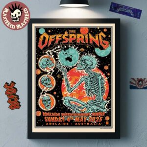 The Offspring Poster For Supercharged Worldwide In 25 Australia Tour In Adelaide At Adelaide Entertainment Centre On May 4 2025 Home Decor Poster Canvas